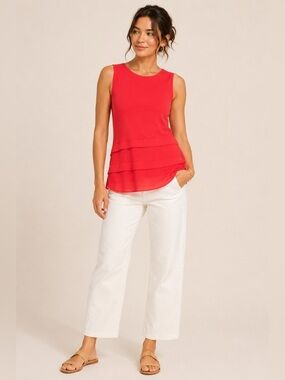 Michael Kors Layered Jersey Top size small​